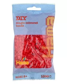 Бусины Hama Malte Haaning Hama, прозрачные красные (Одноместный цвет) МН207-13