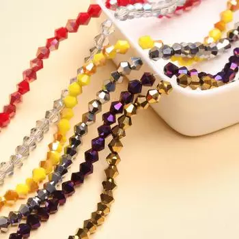 Бусины Hanmade Loose Beads AB Pointed, 1 нить, модные аксессуары ручной работы для ювелирных изделий, подарочные, для изготовления бриллиантов, 4 мм, сплошной цвет