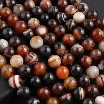 Бусины Isoaltion из натурального камня, темно-полосатые агаты, круглые бусины для изготовления ювелирных изделий, ожерелье, серьги, браслет, аксессуар 4mm