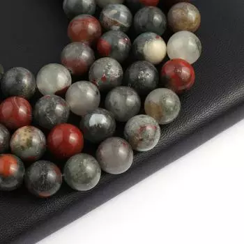 Бусины Isoaltion, круглые бусины из натурального африканского кровавого камня для изготовления ювелирных изделий, ожерелье, серьги, браслет, аксессуары 4mm