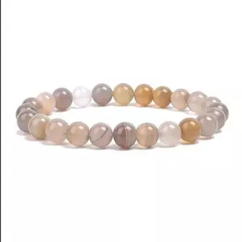 Бусины из агата из натурального камня для женщин и мужчин, ювелирные изделия, эластичные браслеты-браслеты 6mm