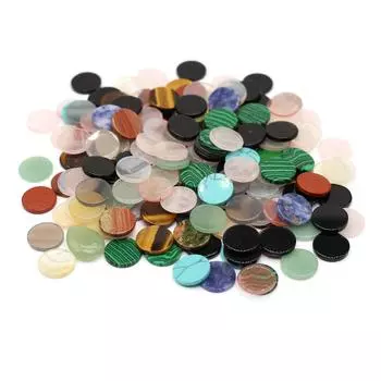 Бусины из хрусталя Рейки без отверстия, модные энергетические натуральные каменные круглые свободные бусины для изготовления украшений своими руками на Новый год, Рождество, подарки, поделки 1414 мм 1Pc/1414mm разноцветный