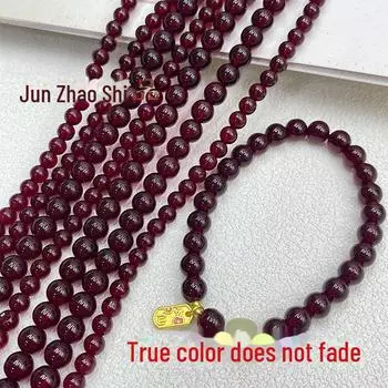 Бусины из искусственного гранатового стекла, круглые бусины цвета красного вина для создания ювелирных украшений своими руками 6mm, 63 beads per strand