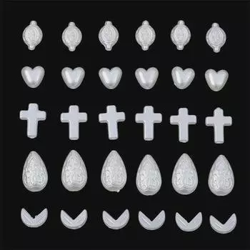 Бусины из искусственного жемчуга ABS для украшений ручной работы - браслеты, серьги, подвески своими руками бежевый