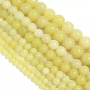 Бусины из камня лимонной яшмы, круглые свободные бусины-разделители для самостоятельного изготовления ювелирных изделий, браслет, модные аксессуары Dia 4mm