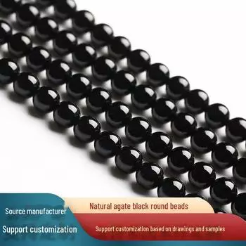 Бусины из натурального черного агата и красного агата 7А для самостоятельного изготовления украшений и ручного плетения 4mm, approx. 93 beads