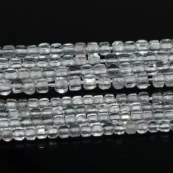 Бусины из натурального чистого кварца с огранкой в форме куба 2,3 мм/3 мм, с включениями 2.3mm