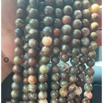 Бусины из натурального цветка агата, размер 4 мм, 6 мм, 8 мм, 10 мм для изготовления ювелирных изделий, свободные бусины-разделители 8mm-20pcs