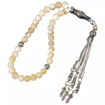 Бусины из натурального камня арагонит 33 штуки – 6 мм