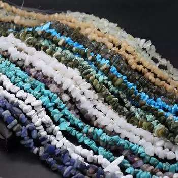 Бусины из натурального камня, белый нефрит/флюорит, гравийные бусины для изготовления ювелирных изделий, ожерелье, серьги, аксессуары для браслетов, длина 80 см 7mm