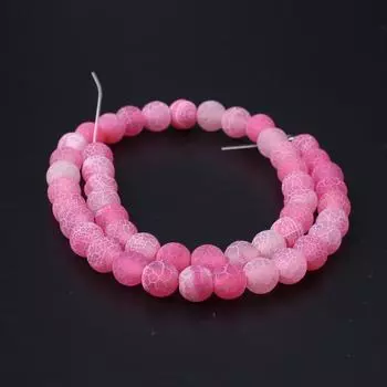 Бусины из натурального камня, круглые бусины из агата, 8 мм для изготовления ювелирных изделий, браслет, ожерелье, серьги, длина 38 см 8mm розовый