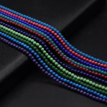 Бусины из натурального камня, круглые маленькие бусины 3 мм, подвески для изготовления ювелирных изделий, ожерелье, браслет, серьги, аксессуары 3mm