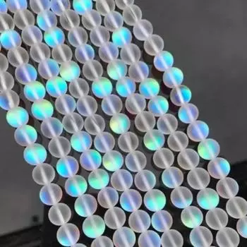 Бусины из натурального камня, матовые прозрачные хрустальные бусины-разделители, круглые свободные бусины, сделай сам, принадлежности для изготовления ювелирных изделий 6mm-60pcs