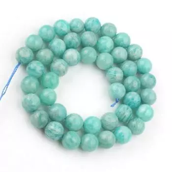 Бусины из натурального камня, натуральный амазонит, круглые бусины из камня для изготовления ювелирных изделий, 15 дюймов/нить, 6/8/10 мм 6mm
