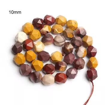 Бусины из натурального камня ограненные Мукаитовый камень свободные бусины для изготовления ювелирных изделий 6/8/10 мм 6mm 61pcs
