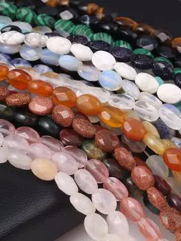 Бусины из натурального камня опал/розовый кварц овальные граненые бусины для изготовления ювелирных изделий DIY ожерелье браслет серьги аксессуар Rose Quartz/8x6x4mm