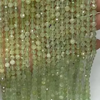 Бусины из натурального камня пренит 4 мм граненые бусины для изготовления ювелирных изделий своими руками ожерелье браслет аксессуары для ожерелья 4mm