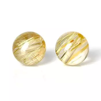 Бусины из натурального камня Рутилированный кварц Полностью натуральный камень Тщательно отобранный Высокое качество Высокая прозрачность Приблизительно в Диаметр Натуральный