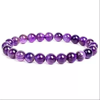 Бусины из натурального камня с аметистом для женщин и мужчин, ювелирные изделия, эластичные браслеты-браслеты 6mm