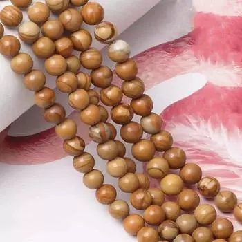 Бусины из натурального камня с деревянным зерном, проставки для изготовления ювелирных изделий, аксессуары «сделай сам» 8mm-40pcs