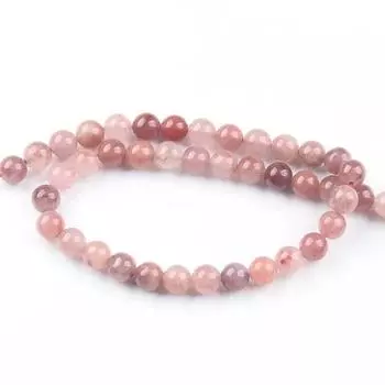 Бусины из натурального камня светло-розовые круглые хрустальные бусины для изготовления ювелирных изделий своими руками 4mm-80pcs