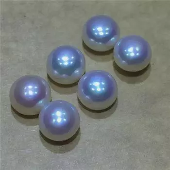 Бусины из пресноводного полукруглого жемчуга безупречной огранки 6А с сильным зеркальным блеском. 5-5.5mm оранжевый/розовый