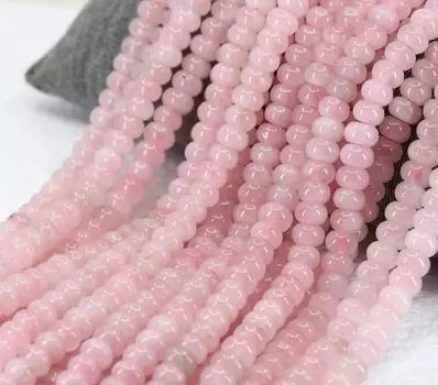 Бусины из розового кварца Рондель 5x8 мм 5x8mm