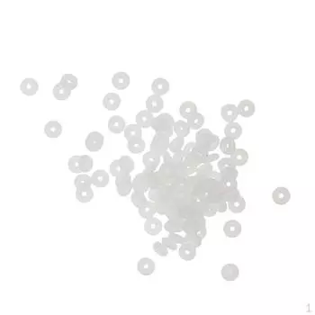 Бусины из силиконовой резины Black + Clear