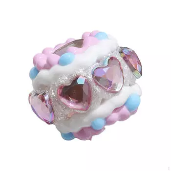 Бусины из смолы конфетного цвета своими руками, поделки, расписные бусины ручной работы для ожерелий, браслетов, лент для волос B