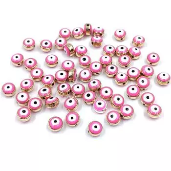 Бусины кошачьего глаза из масла, 10 шт., модные серьги, браслет, смола, золотое дно для ожерелья фиолетовый