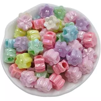 Бусины Love Plum Star, акриловые бусины, свободные бусины, ювелирные аксессуары, конфеты, смешанные цвета для изготовления ювелирных изделий, круглые бусины, модные акриловые AB цвета Flat Heart