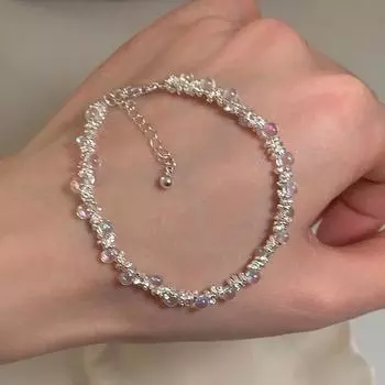 Бусины мечты, маленькие лампочки, сломанные серебряные браслеты, женский легкий роскошный нишевый дизайн, эксклюзивные ощущения, элегантные и универсальные браслеты, ювелирные изделия.