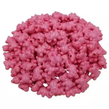 Бусины Медведь 50 шт 14*12 мм акриловое ожерелье браслет изготовление ювелирных изделий оптовая продажа кулон своими руками для синий