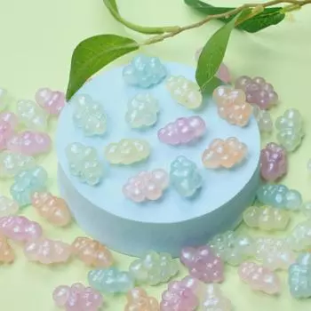 Бусины Merman Cloud, сияющие, светящиеся, для браслета, акриловые, модные, материалы для самостоятельной работы, 10 шт., изготовление ожерелья белый