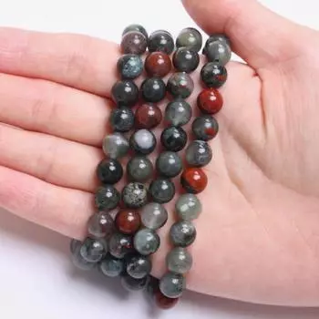 Бусины модные 4/6/8/10 мм африканский кровавый камень браслет ожерелье натуральное изготовление ювелирных изделий своими руками аксессуары бисерный материал брелок 4mm 1 string