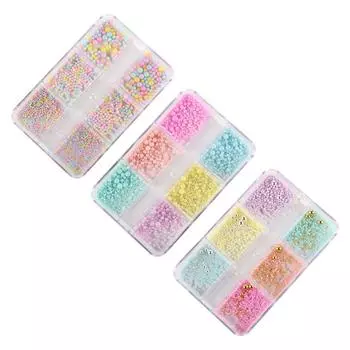 Бусины-наполнители 3D-украшения для нейл-арта Стразы для нейл-арта Подвески для ногтей Макарон Цветные пузырьковые бусины #1