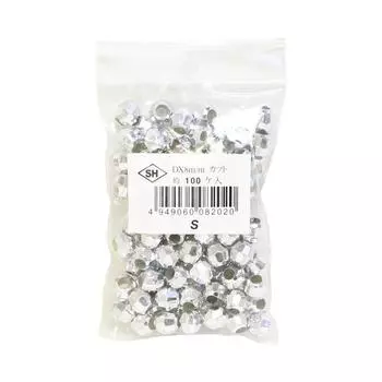 Бусины огранки «Симамура» 100 шт. Deluxe DX 8 мм, серебро ASH-DX8C-S