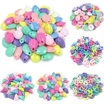 Бусины оптом DIY для кулона 10/30 шт. ожерелье браслет круглая капля буква конфетный цвет изготовление ювелирных изделий 10Pcs 13*18mm #5