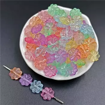 Бусины оптом ожерелье браслет матовые цветы своими руками для кулона 40 шт 12 мм изготовление ювелирных изделий розы красного