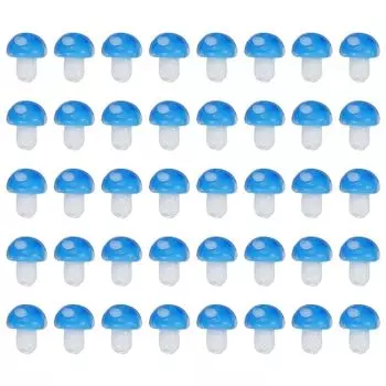 Бусины PATIKIL 0,5 x 0,4 милые грибовидные 40 шт. маленькие стеклянные бусины синего цвета
