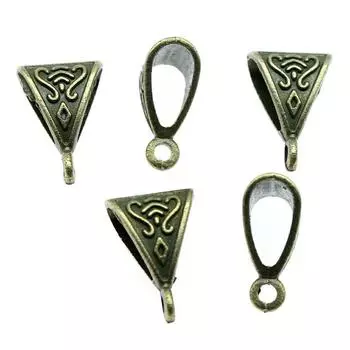 Бусины под залог 16x10 мм цвета античной бронзы, аксессуары для рукоделия, бренд: WYISYWG 10 шт.