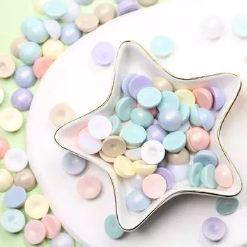 Бусины полукруглые оптом 20 шт 12 мм DIY для ожерелья браслет ювелирные изделия изготовление макарон матовый кулон фиолетовый