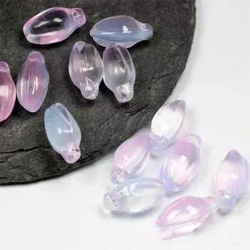 Бусины-прицветники Magnolia Step Shake, глазурованные, материал для аксессуаров, стеклянные бусины DIY, 50 шт., 8x15 мм, украшение в старинном стиле, шпилька