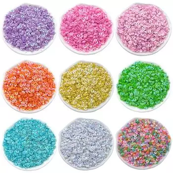 бусины ПВХ патч патч ПВХ пайетки Волшебные цветные пайетки Симфония полые пайетки объемные пайетки пайетки из бисера Блестки 4mm Plum Flower фиолетовый