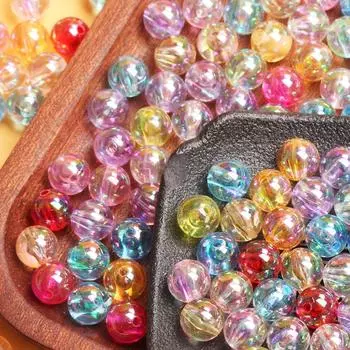 Бусины-разделители 1000/500 шт. 6 мм-10 мм Изготовление ювелирных изделий DIY модный ювелирный аксессуар круглая форма браслет отдел акриловые бусины 1000Pcs 6mm разноцветный