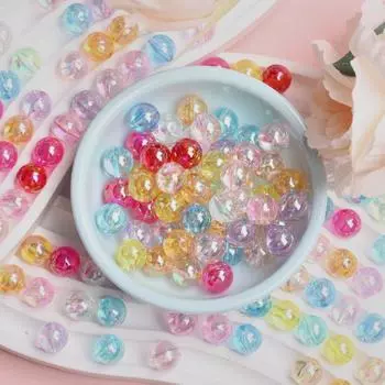 Бусины-разделители Акриловые бусины 22 цвета DIY 6MM-10MM Ювелирные аксессуары Браслет Круглая форма Изготовление ювелирных изделий Мода 300/200шт Главная 300Pcs 6mm разноцветный