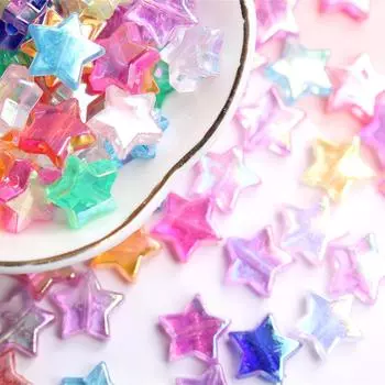 Бусины-разделители цвета AB ручной работы, около 240 шт., звездные бусины для изготовления ювелирных изделий, 11*4,5 мм, пентаграмма, аксессуары для самостоятельного изготовления 240Pcs разноцветный