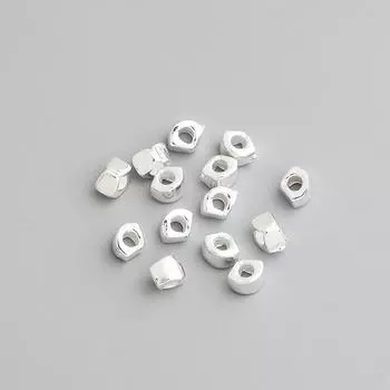 Бусины-разделители неправильной формы из стерлингового серебра S925 для браслетов и ожерелий ручной работы своими руками Single Price