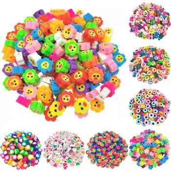 Бусины-разделители «сделай сам» для изготовления ювелирных изделий в форме сердца, кулон 10 мм, мягкий керамический браслет, ожерелье, бусины 6