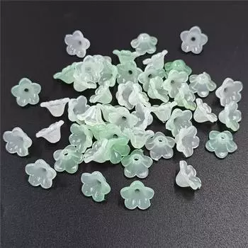 Бусины Рог Держатель для цветов Имитация глазури DIY Аксессуары для волос Изготовление ювелирных изделий для серег Ожерелья Мода 20 шт. Двухцветный окрашенный акрил